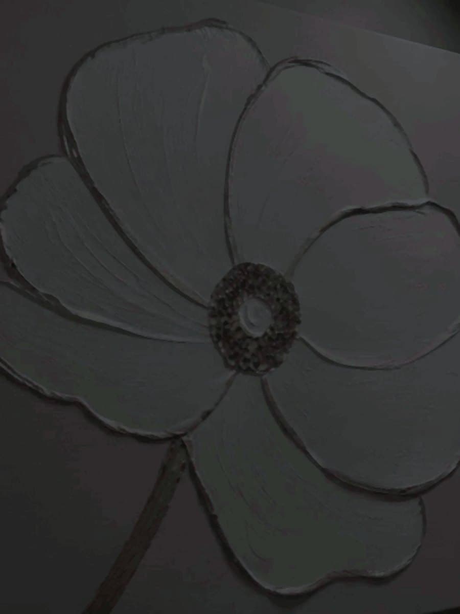 Poppy Bloom — handmade textured wall art