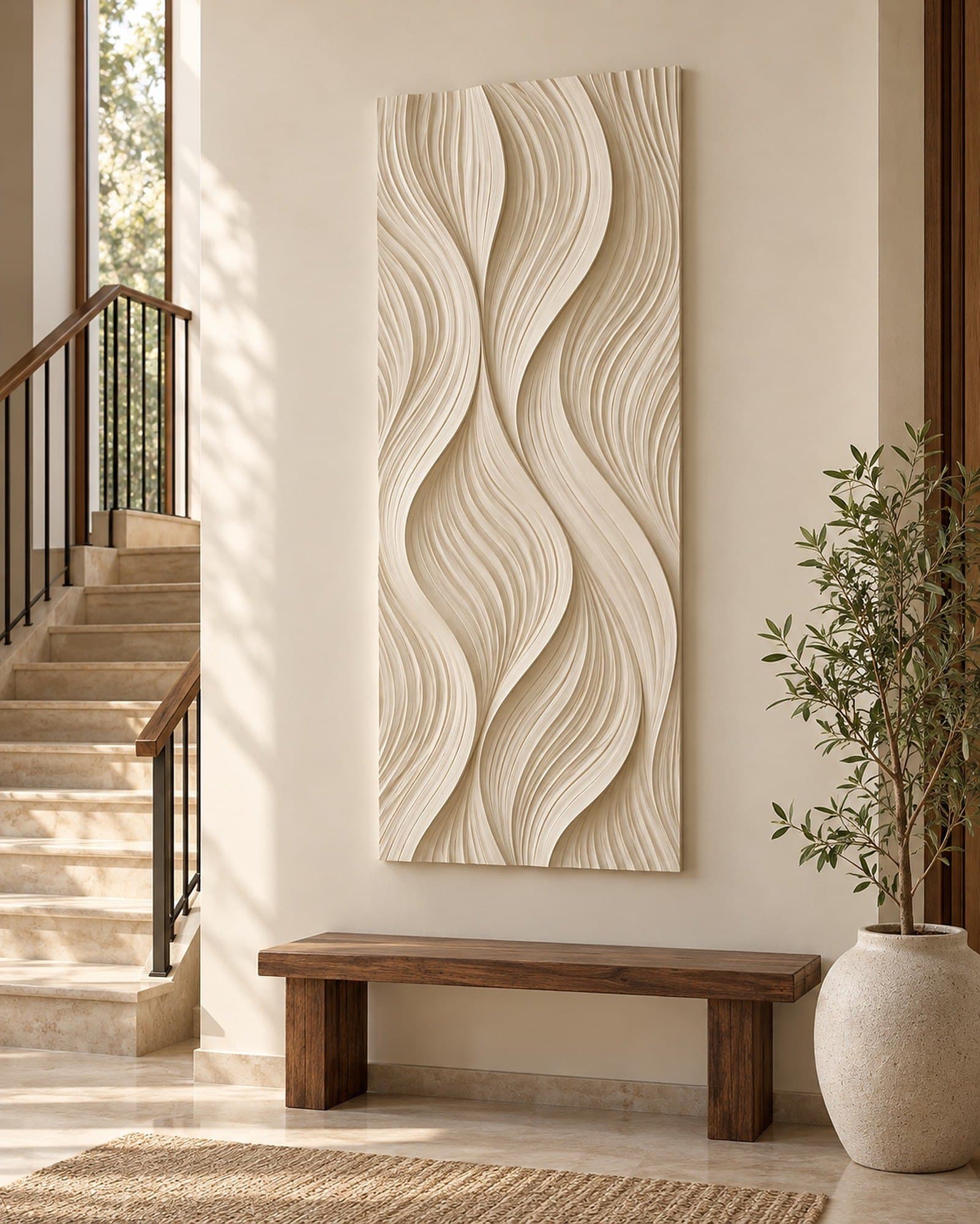 Room visualisation: a stairwell wall