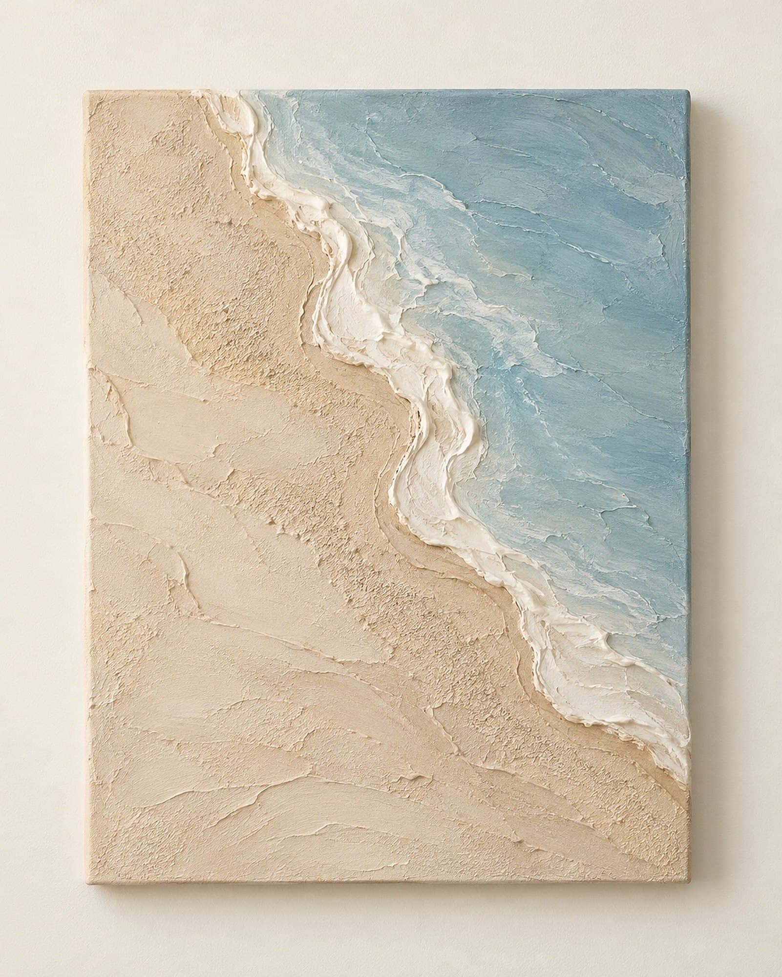 Concept render: Little Sandbar from the front, small sand and foam textured canvas