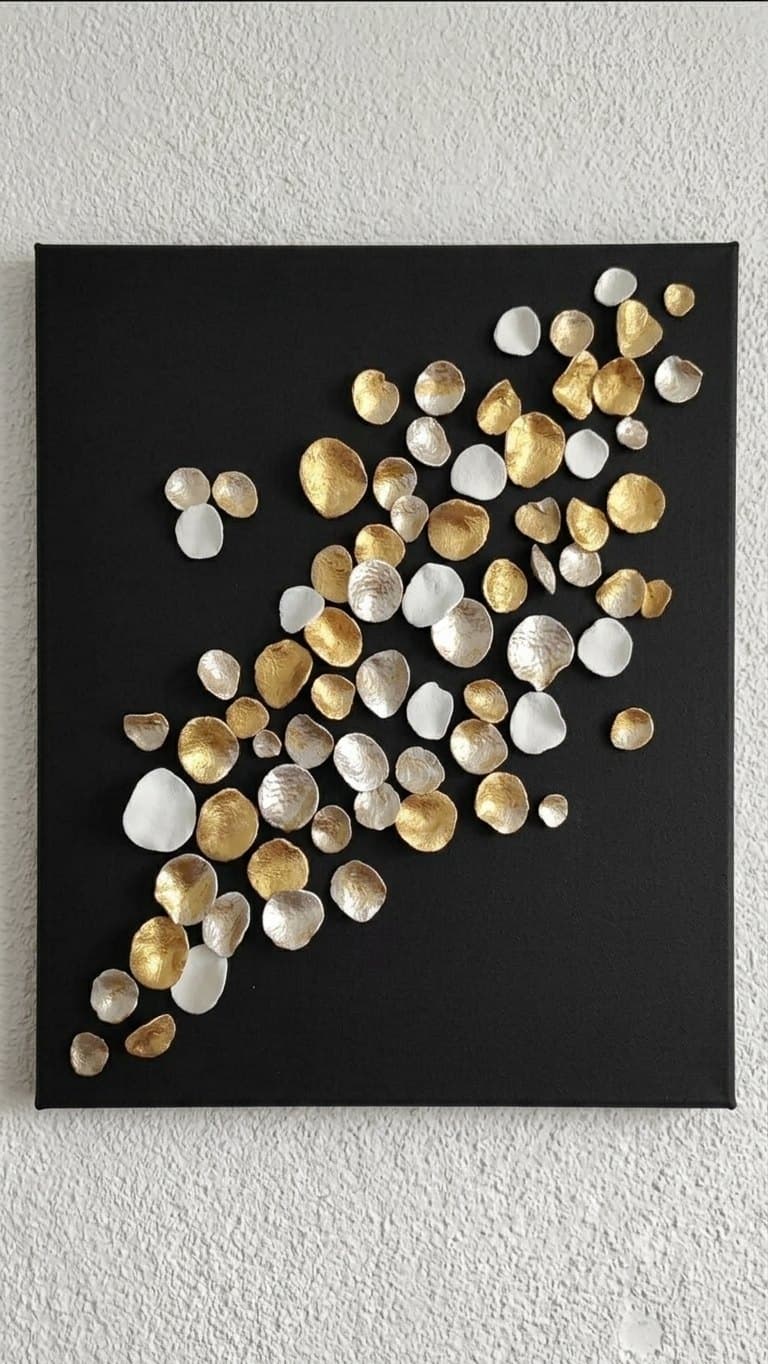 Relief Petals — handmade textured wall art