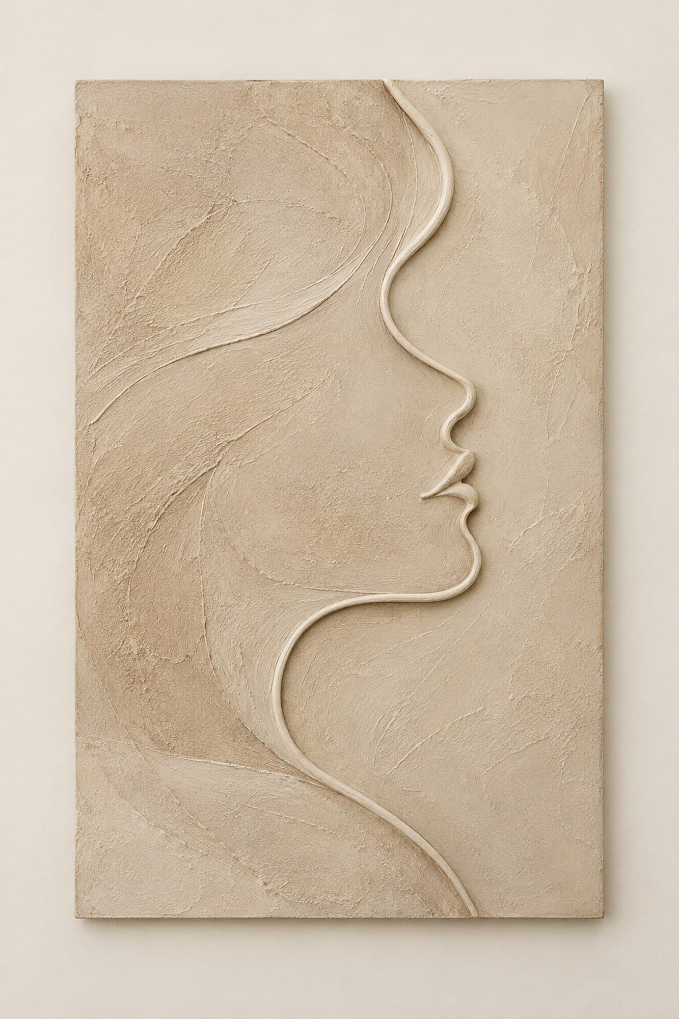 Concept render: Sandline Profile from the front, sand-toned continuous profile relief